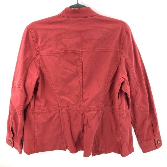 LL Bean Field Jacket Womens Medium Military Utility Cargo Chore Gorp Pockets - Picture 3 of 6